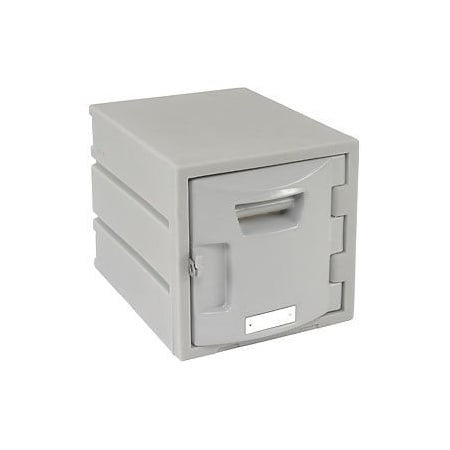 Remcon Plastics Remco Plastics 6-Tier 6 Door Box Plastic Locker, 12"W x 15"D x 12"H, Gray, Assembled 15201212001000